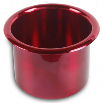 Medium 3-3/8" x 3" Deep Spun Alum Drink Holder - Gloss Red
