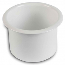 Medium 3-3/8" x 3" Deep Spun Alum Drink Holder - Gloss White