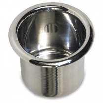 Small 3" x 2-7/8" Deep Spun Alum Drink Holder - Clear Coat