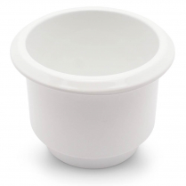 Large 3-3/4" x 3-1/8" Deep Billet Drink Holder - Gloss White