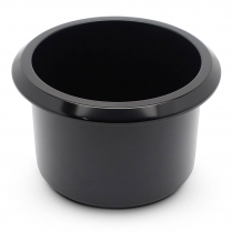 Medium 3-3/8"x2-13/16" Deep Billet Drink Holder - Matte Blk