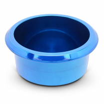 Small 3" x 1-1/2" Short Billet Alum Drink Holder- Gloss Blue