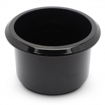 Small 3" x 2-5/8" Deep Billet Alum Drink Holder - Gloss Blk