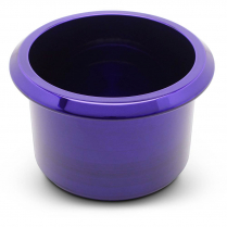 Small 3" x 2-5/8" Deep Billet Alum Drink Holder Gloss Purple