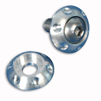 Dimpled LED Accent Washer 1/4" ID x 7/8" OD - Machined