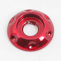 Dimpled LED Accent Washer 1/4" ID x 7/8" OD - Gloss Red