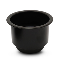 Stainless Steel Cup Holder with Red LED - Matte Black