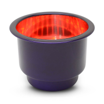 Stainless Steel Cup Holder with Red LED - Gloss Purple