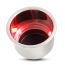 Stainless Steel Cup Holder with Red LED - Gloss White