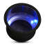 Stainless Steel Cup Holder with - Gloss Blue LED - Gloss Blk