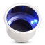 Stainless Steel Cup Holder with - Gloss Blue LED Gloss White