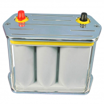 Aluminum Optima D51 Ball Milled Battery Box - Clear Coated