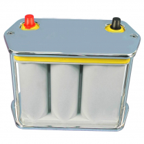 Aluminum Optima D51 Smooth Battery Box - Clear Coated