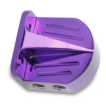Billet Universal Oil Filter Head - Gloss Purple