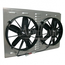 Dual 12" HI-CFM Electric Fan & Shroud Kit- 25-3/4" x 17-3/8"