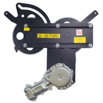 1935-36 Ford 2-Door Front Power Window Kit w/Chrome Switches