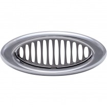 <N/A> Oval Polished A/C Vent with a Radius Bezel