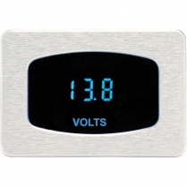 Odyssey Series Voltmeter Gauge - Chrome/Teal