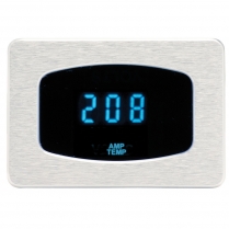 Odyssey Series Amplifier Temp Gauge - Chrome/Blue