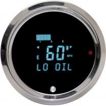 Odessey II 3-3/8" Speed/Tach Combo Gauge - Black/Teal