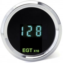 Odyssey II 2-1/16" Exhaust Gas Temp Gauge 0-1600 Chrome/Teal