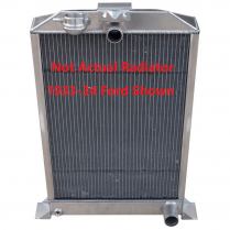 1935 Ford Car Aluminum Radiator with 4" Overhang Top Tank