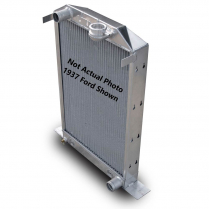 1938 Ford P/U Aluminum Radiator with 4" Overhang Top Tank