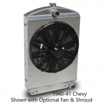 1940-41 Chevy Car Aluminum Radiator