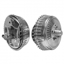 So-Cal Buick Style Finned Drum w/Scoops - Polished Aluminum