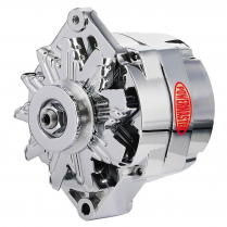GM 10si Chrome 1-Groove V-Pulley 85A One Wire Alternator