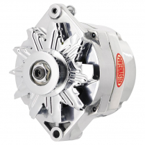 GM 12si Polished 1-Groove 100A GM 1or 3-Wire Alternator