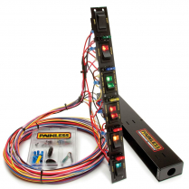 Dragster Vertical 6 Switch Fused Panel w/Wiring & Hardware