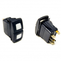 White LED Weatherproof On/Off/On Switch