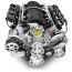 GM LS 376 cid 530 HP Pol Delx Dressed FI Engine w/Controller