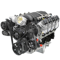 GM LS 376 cid 530 HP Blk Delx Dressed FI Engine w/Controller