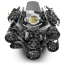GM LS 376 cid 525 HP Blk Delx Dressed FI Engine w/E-Control