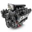 GM LS 376 cid 525 HP Blk Delx Dressed FI Engine w/E-Control