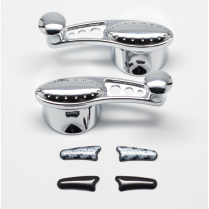 Drilled Vent Window Cranks for 49 & Up GM & Ford - Chrome