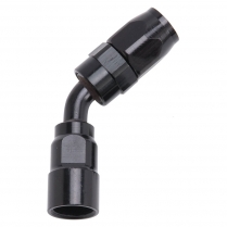 -8 AN Female 45 Degree Hose End Fitting - Black