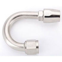 -8 AN 180 Degree Non Swivel Hose End Fitting - Endura