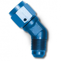 -3 AN Male to Female 45 Degree Swivel Union Fitting - Blue