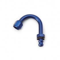-6 AN Female Twist-Lok 150 Degree Hose End Fitting - Blue