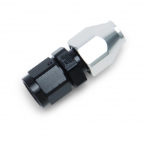 -6 AN Male Swivel Adapter, 3/8" Hose - Black/Silver