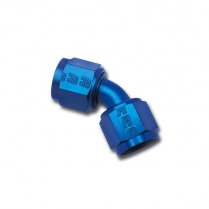 -6 AN Female to FM 45 Degree Swivel Coupler Fitting - Blue