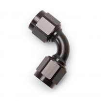 -6 AN Female to FM 90 Degree Swivel Coupler Fitting - Black