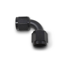 -8 AN Female to FM 90 Degree Swivel Coupler Fitting - Black