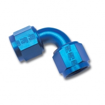 -4 AN Female to FM 90 Degree Swivel Coupler Fitting - Blue