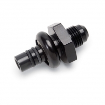 -6 AN Male to Ford EFI Return Rail Fitting - Black