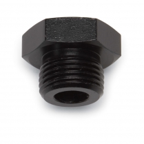 -8 AN Hex Head Port Plug with O-Ring Seal - Black