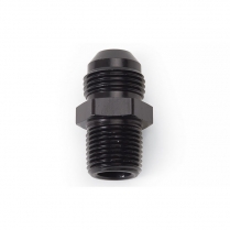 -6 AN Straight Flare x 3/8" NPT Adapter - Black Finish